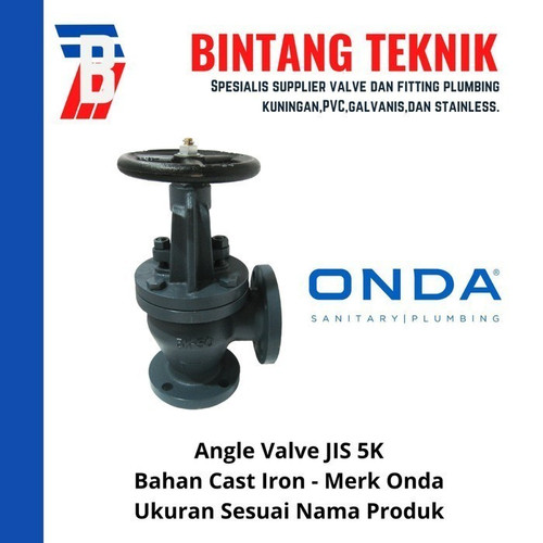 [EZR.2700853] Angle Valve Cast Iron Onda 6" inch JIS 5K