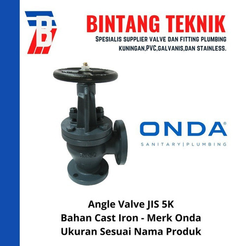 [EZR.2700855] Angle Valve Cast Iron Onda 4" inch JIS 5K