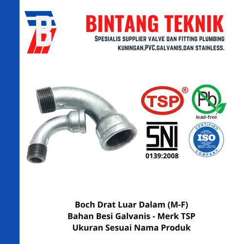[EZR.2700940] Boch 1/2" inch Besi Galvanis TSP