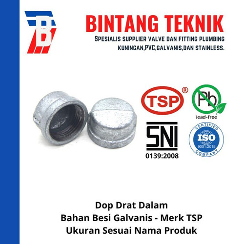 [EZR.2700949] Dop 1 1/4" inch Besi Galvanis TSP