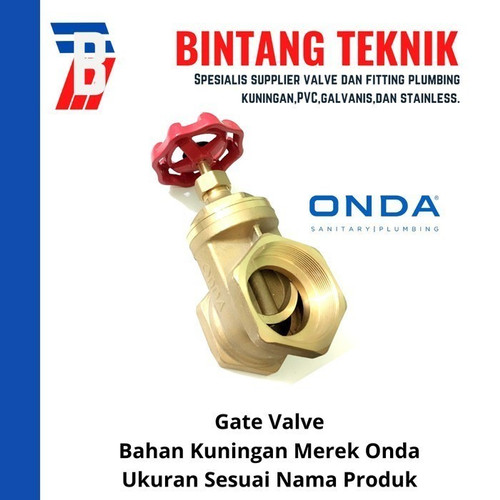[EZR.2701172] Gate Valve 2 1/2" inch Kuningan Onda
