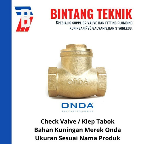 [EZR.2701180] Check Valve 2 1/2" inch Kuningan Onda