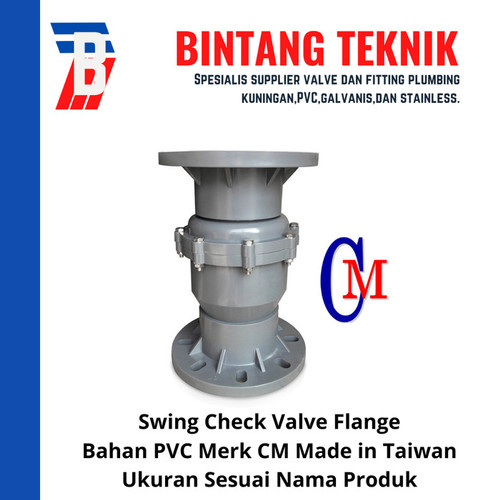[EZR.2701222] Swing Check Valve PVC 3" inch CM - Flange