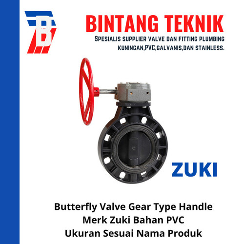 [EZR.2701224] Butterfly Valve PVC 12" inch Zuki Gear Type Handle
