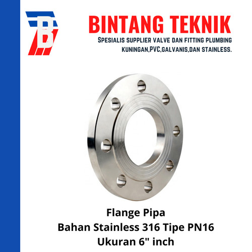 [EZR.2701226] Flange Pipa 6" inch Stainless (SUS) 316 PN16