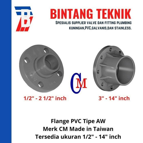 [EZR.2701281] Flange 12" inch PVC AW Merk CM Taiwan