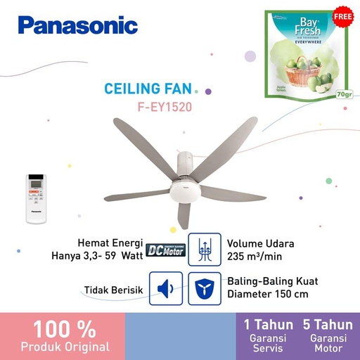 [EZO.3900234] Panasonic F-EY1520-S - Ceiling Fan