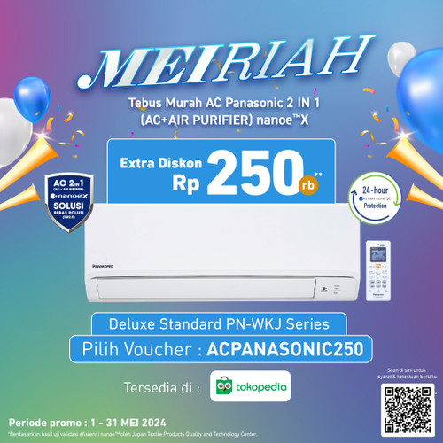 Panasonic CS/CU-PN9WKJ AC 2 in 1 [AC + Air Purifier] Low Voltage + Nan