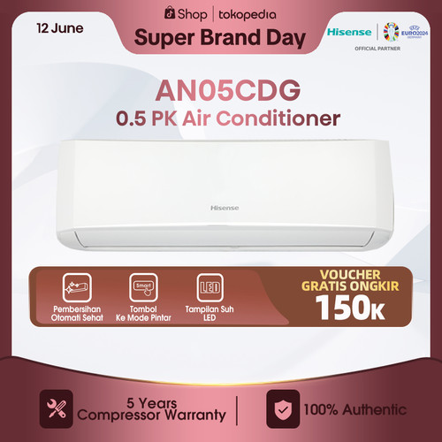 Hisense AC 1/2 PK low watt 0.5 PK AN05CDG (Indoor+Outdoor Unit Only)