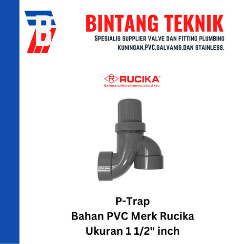 [EZR.2701526] P-Trap 1 1/2" inch PVC Rucika D