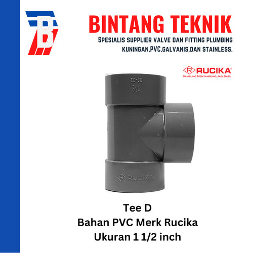 [EZR.2701547] Tee 1 1/2" inch PVC Rucika D