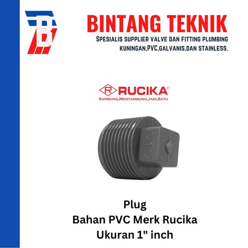 [EZR.2701598] Plug PVC Rucika AW (Tebal) 1" inch