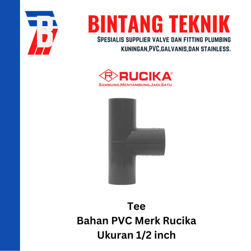 [EZR.2701697] Tee 1/2" inch PVC Rucika AW