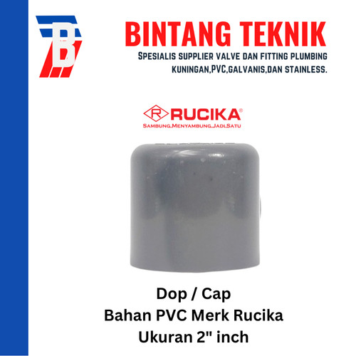 [EZR.2701703] Dop / Cap PVC Rucika 2" inch AW (Tebal)