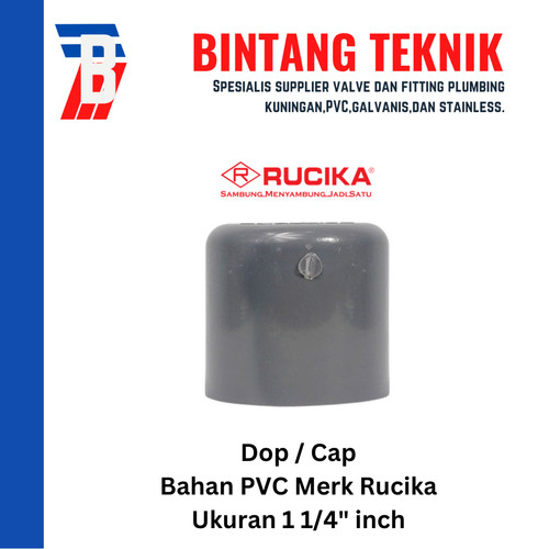 [EZR.2701705] Dop / Cap PVC Rucika 1 1/4" inch AW (Tebal)