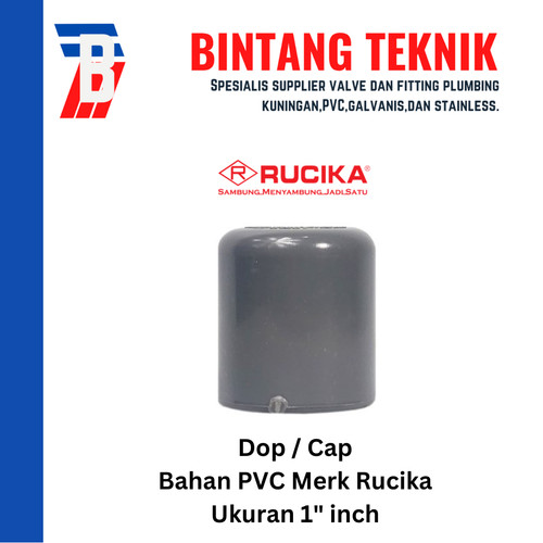 [EZR.2701706] Dop / Cap PVC Rucika 1" inch AW (Tebal)