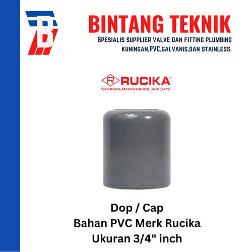 [EZR.2701707] Dop / Cap PVC Rucika 3/4" inch AW (Tebal)
