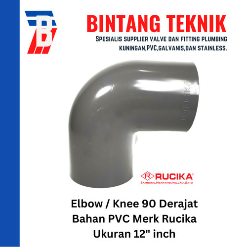 [EZR.2701755] Elbow / Knee 12" inch PVC Rucika AW 90 Derajat