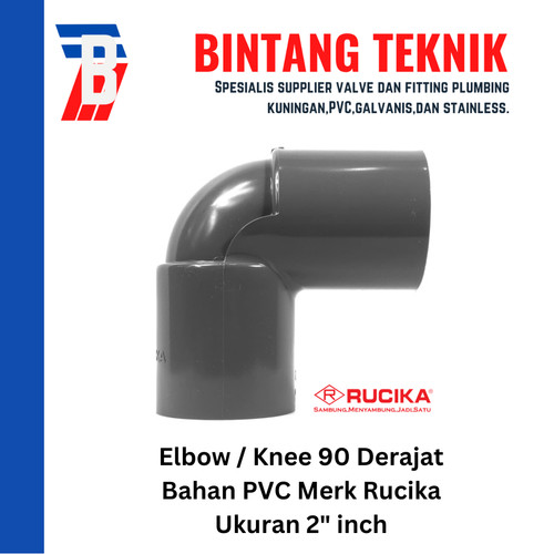 [EZR.2701763] Elbow / Knee 2" inch PVC Rucika AW 90 Derajat
