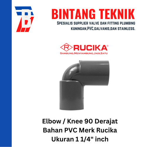 [EZR.2701765] Elbow / Knee 1 1/4" inch PVC Rucika AW 90 Derajat