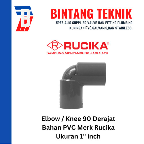 [EZR.2701766] Elbow / Knee 1" inch PVC Rucika AW 90 Derajat