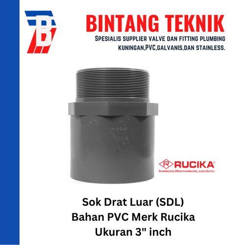 [EZR.2701770] Sok Drat Luar (SDL) PVC Rucika 3" inch