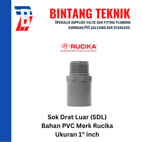 [EZR.2701775] Sok Drat Luar (SDL) PVC Rucika 1" inch