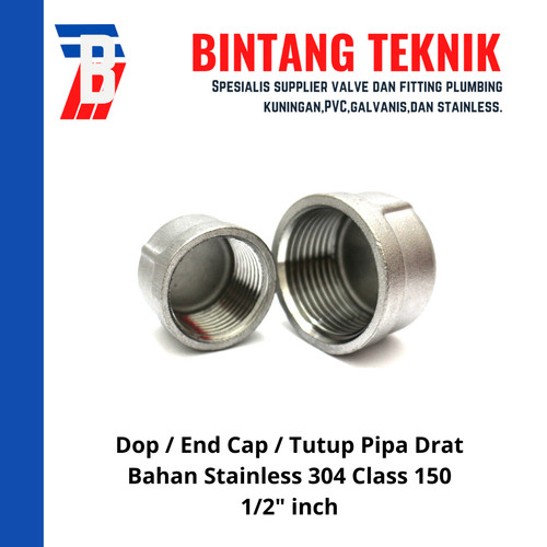 [EZR.2701942] Dop / End Cap Stainless (SUS) 304 1/2" inch