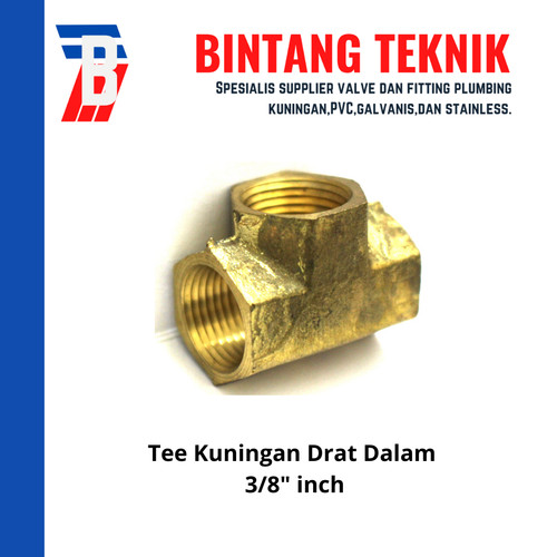[EZR.2701948] Tee Kuningan 3/8" inch Drat Dalam
