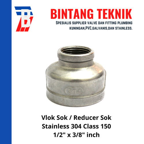 [EZR.2701969] Vlok Sok / Reducer Stainless (SUS) 304 1/2" x 3/8"