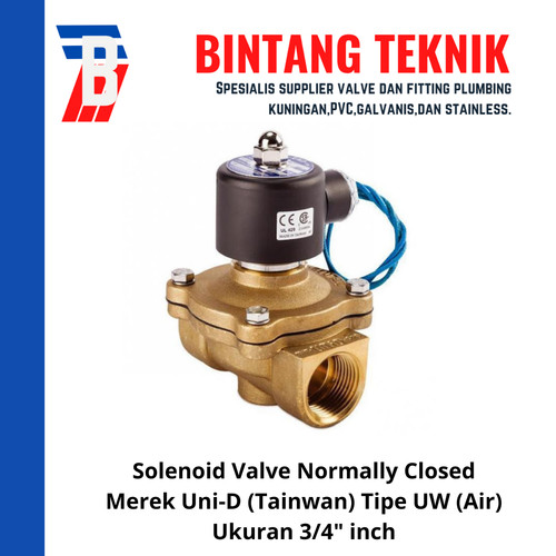 [EZR.2701971] Solenoid Valve 3/4" inch Uni-D 220 Volt UW (Untuk Air) Normally Closed
