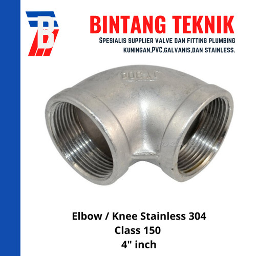 [EZR.2702042] Elbow / Knee 4" inch Stainless 304 #150