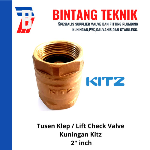 [EZR.2702109] Tusen Klep / Lift Check Valve 2” inch Kuningan Kitz