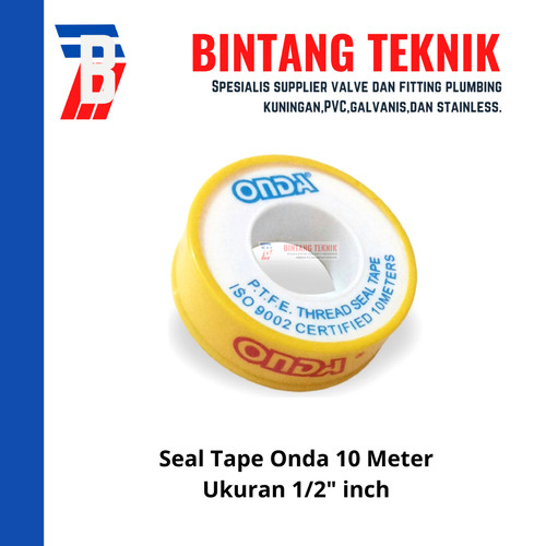 [EZR.2702161] Seal Tape Onda 10 Meter Ukuran 1/2" inch