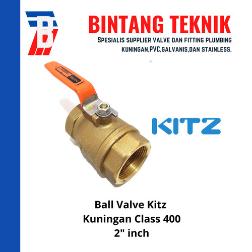 [EZR.2702259] Ball Valve / Stop Keran Kitz Kuningan 2” inch Class 400 WOG