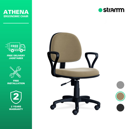 [EZR.3100047] Kursi Kantor Ergonomis Stramm Athena with Armrest