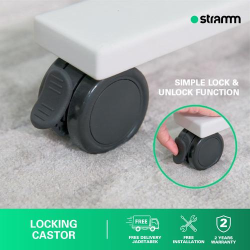 [EZR.3100031] Premium Locking Castor Wheels 4 pcs for Stramm Standing Desk