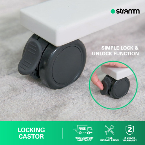 [EZR.3100031] Premium Locking Castor Wheels 4 pcs for Stramm Standing Desk