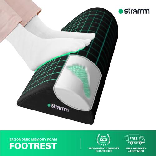 [EZR.3100015] Stramm Ergonomic Memory Foam Footrest Pillow - Under Desk Foot Rest