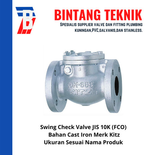 [EZR.2700264] Check Valve (Kleb Tabok) 12" inch Flange JIS10K Merk Kitz