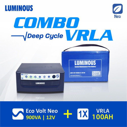 [EZR.3000014] COMBO LUMINOUS 900VA ECO VOLT + BATERAI VRLA