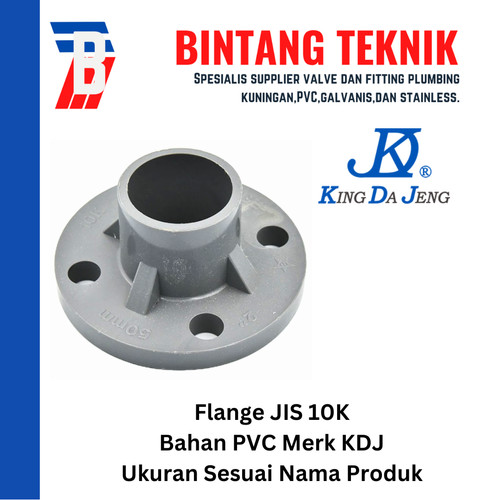 [EZR.2700120] Flange 1/2" inch PVC Merk KDJ JIS 10K