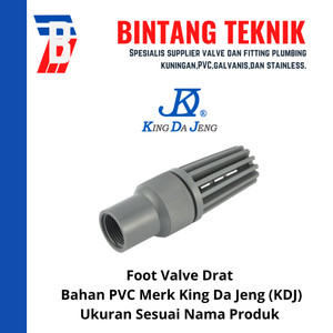 [EZR.2700100] Foot Valve Drat 4" inch PVC Merk KDJ