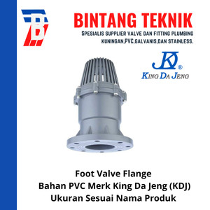 [EZR.2700097] Foot Valve Flange 3" inch PVC Merk KDJ JIS 10K