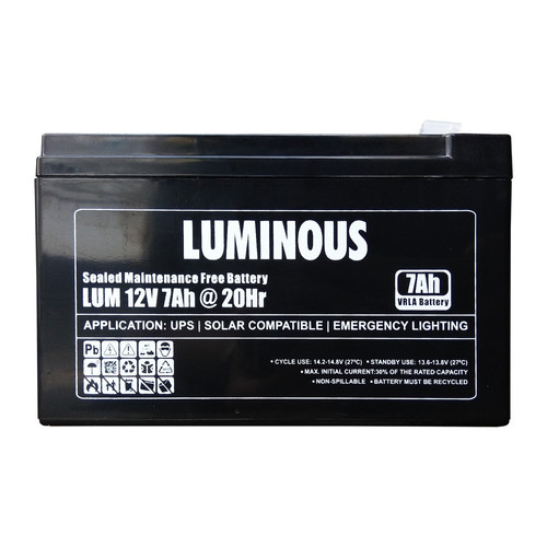 [EZR.3000070] LUMINOUS Baterai VRLA 7 AH 12V