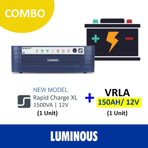 [EZR.3000040] LUMINOUS paket Inverter Rapid Charge XL 1500VA 12V + baterai 150ah