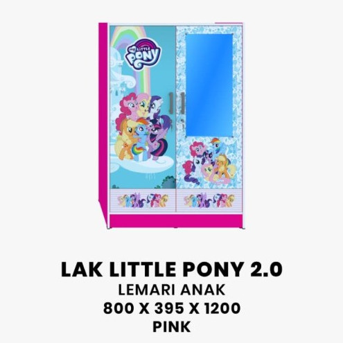Olympic Little Pony Lemari Pakaian Baju Anak Karakter Kayu