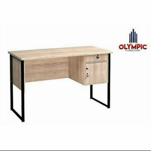 Olympic MTS Titan Meja Tulis Kerja Kantor Belajar Kayu Rangka Besi