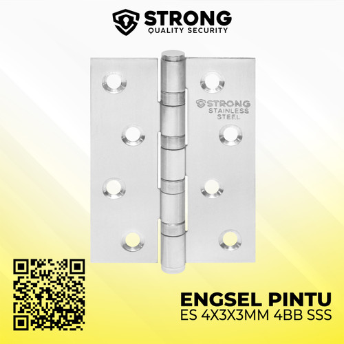 Engsel Pintu rumah Door Hinges Stainless Steel Strong 4x3x3MM 4BB SSS