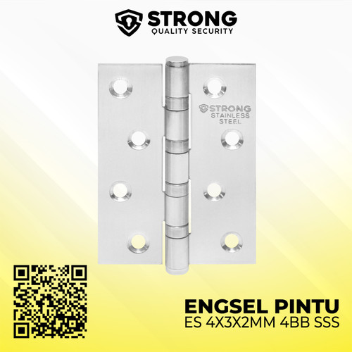 Engsel Pintu rumah Door Hinges Stainless Steel Strong 4x3x2MM 4BB SSS